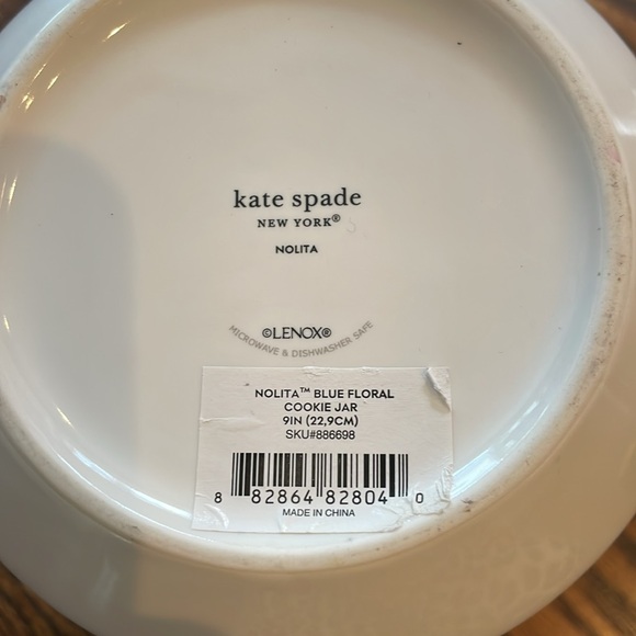 Kate Spade NY Lenox Nolita Blue Floral Cookie Jar Cannister 9 inch - Picture 9 of 11